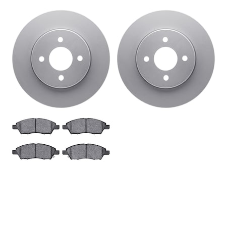 4302-67060, Geospec Rotors With 3000 Series Ceramic Brake Pads,  Silver